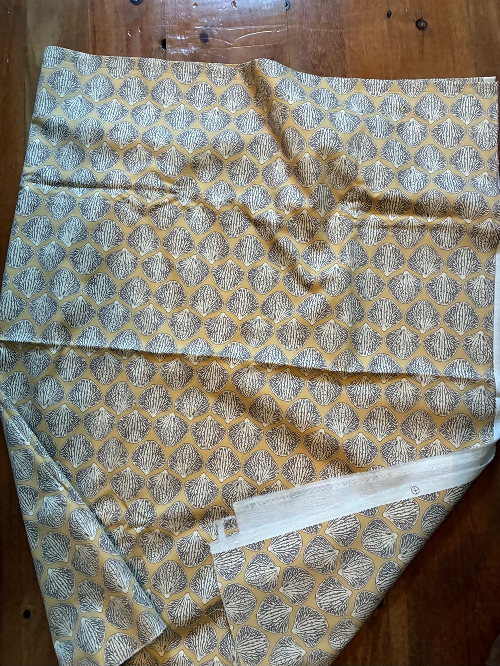 New Westminster fabrics Yellow Leaf Pattern sturdy cotton blend decorating fabri